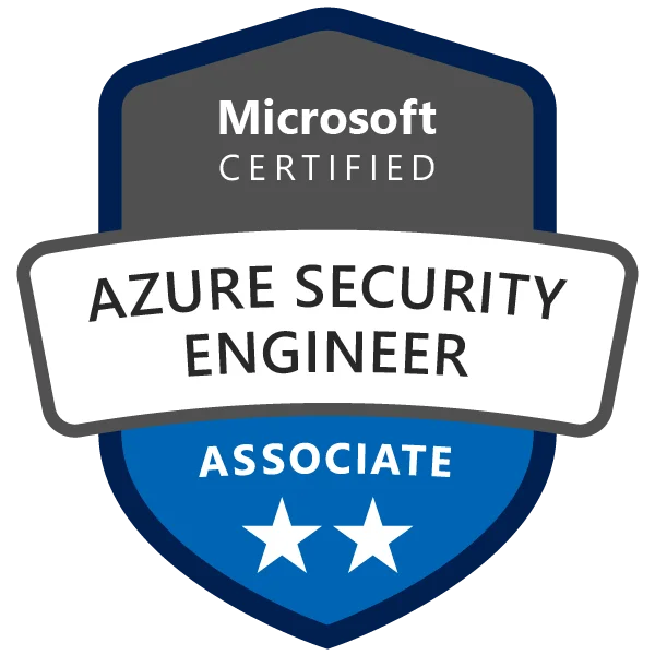Azure Security Engineer Certifieringsbadge uppnått efter deltagande på AZ-500 Kurs