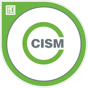 ISACA CISM certificeringsbadge opnået efter deltagelse på CISM Certificeret Information Security Manager Certification kursus